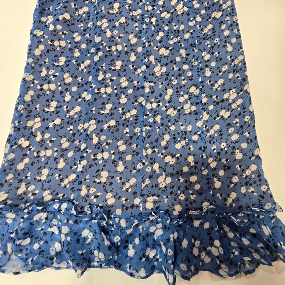 MAJORELLE Quincy Midi Dress in Blue Ditsy XS - Picture 7 of 10